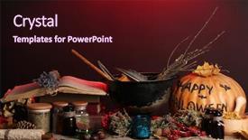  Presentation with scary halloween - Beautiful PPT layouts featuring rare book - scary halloween laboratory in red backdrop and a wine colored foreground