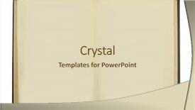  Presentation with book turning pages - Audience pleasing theme consisting of rare book with blank pages backdrop and a soft green colored foreground