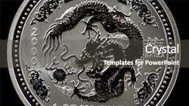  Presentation with dragon - Presentation enhanced with rare coins - australian silver coin with dragon background and a  colored foreground