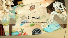  Presentation with pirate treasure map widescreen - Beautiful slides featuring rare coins - map of treasures on dark backdrop and a  colored foreground