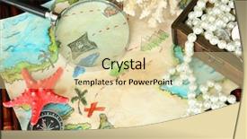  Presentation with pirate treasure map widescreen - Presentation theme having rare coins - map of treasures on dark background and a  colored foreground