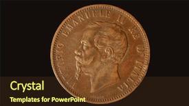  Presentation with italian - Amazing presentation having rare coins - old italian coin 1864 backdrop and a tawny brown colored foreground