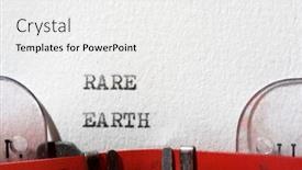  Presentation with earth - Presentation theme having rare-earth-text-written background and a white colored foreground