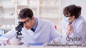  Presentation with professor - Cool new slides with rare history - professor studying human skeleton backdrop and a  colored foreground