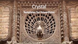  Presentation with peacock - Cool new PPT layouts with woman wearing red hat holding delicious sweet gingerbread xmas cookies little snowman and santa claus happy girl awaiting christmas holidays backdrop and a coral colored foreground