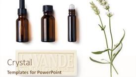  Presentation with natural elements - Theme with rare-white-lavender-flowers-soap background and a cream colored foreground