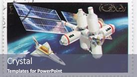  Presentation with space shuttle - Colorful PPT theme enhanced with ras-al-khaima-circa-1982 backdrop and a gray colored foreground