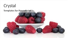  Presentation with frozen foods raspberry blueberry cranberry - Slide set featuring rasberries - blueberry and raspberry fruit background and a  colored foreground