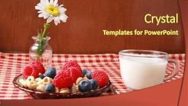  Presentation with breakfast cereal - Slide deck enhanced with old pots and bottles background and a gray colored foreground