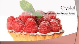  Presentation with fruit - Amazing slide deck having rasberries - fresh fruit pie tart backdrop and a white colored foreground