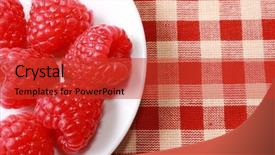  Presentation with milk - PPT theme with rasberries - raspberry and milk background and a red colored foreground