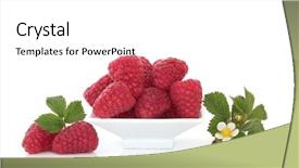  Presentation with porcelain - Cool new presentation theme with rasberries - raspberry fruit in a porcelain backdrop and a  colored foreground