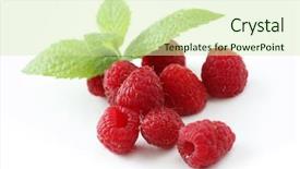  Presentation with cartoon fruit - Cool new presentation with rasberries - raspberry fruit backdrop and a  colored foreground