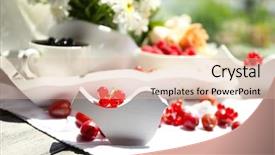  Presentation with still life crucifixion table - Slides having rasberries - still life with berries background and a lemonade colored foreground