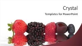 Presentation with blackberry - Slides having rasberries - strawberry blackberry raspberry cherry background and a  colored foreground