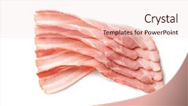  Presentation with bacon - Audience pleasing PPT layouts consisting of rashers of bacon on white backdrop and a lemonade colored foreground