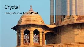  Presentation with rashtrapati bhavan - Presentation consisting of rashtrapati bhavan - president estate - delhi background and a light blue colored foreground