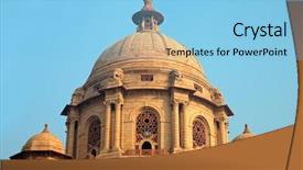  Presentation with rashtrapati bhavan - Slide deck with rashtrapati bhavan - president estate - delhi background and a light blue colored foreground