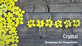 Presentation with wisdom - Beautiful presentation featuring rasional - puzzle pieces with word wisdom backdrop and a gray colored foreground