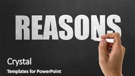  Presentation with reasons - Colorful PPT layouts enhanced with rasional - reasons backdrop and a dark gray colored foreground