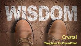  Presentation with wisdom - Colorful slide set enhanced with rasional - top view of boot backdrop and a tawny brown colored foreground