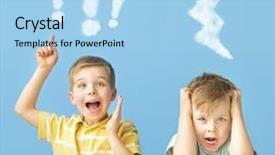  Presentation with big brothers - PPT theme featuring rasional - young brothers background and a light blue colored foreground