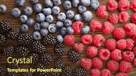  Presentation with blackberry - PPT theme having raspberries-and-blackberry-scattered background and a  colored foreground