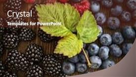  Presentation with blackberry - PPT layouts featuring raspberries-and-blackberry-scattered background and a tawny brown colored foreground