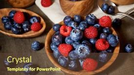  Presentation with blueberries - Audience pleasing PPT layouts consisting of raspberries-and-blueberries-in-wooden backdrop and a tawny brown colored foreground