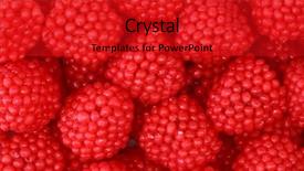  Presentation with jelly - Slide deck with raspberries-fruit-jelly-close-up background and a crimson colored foreground