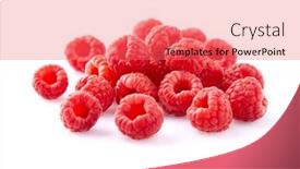  Presentation with background - Slides with raspberries-in-closeup-in-white background and a coral colored foreground