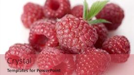  Presentation with smart objects - Presentation design enhanced with raspberries-objects-on-white-background background and a red colored foreground