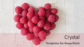  Presentation with romance - PPT theme having raspberries on a vintage background and a red colored foreground