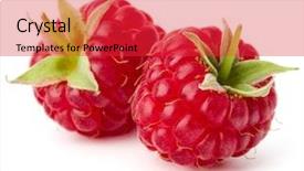  Presentation with background - Colorful slides enhanced with raspberry - ripe raspberries isolated on white backdrop and a red colored foreground