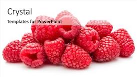  Presentation with ripe golden potato on white - Slides having raspberry - ripe raspberries isolated on white background and a white colored foreground