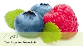  Presentation with blueberry - Theme with raspberry-and-blueberry-isolated background and a yellow colored foreground