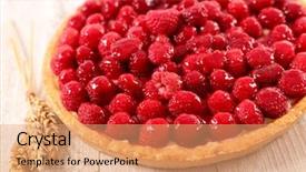  Presentation with cake - Presentation design consisting of raspberry cake background and a coral colored foreground