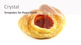  Presentation with danish pastry - Beautiful presentation theme featuring raspberry-danish-pastry-isolated backdrop and a white colored foreground