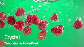  Presentation with water tank - Cool new PPT layouts with raspberry-dropped-in-water-tank backdrop and a shamrock green colored foreground