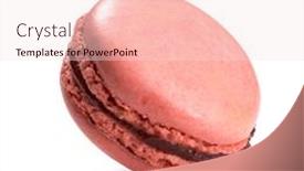  Presentation with french pastry - PPT layouts featuring raspberry-flavor-macaron-isolated background and a lemonade colored foreground