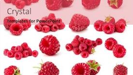  Presentation with background - Cool new presentation theme with raspberry-isolated-on-white-background backdrop and a red colored foreground