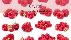  Presentation with background - Beautiful presentation design featuring raspberry-isolated-on-white-background backdrop and a coral colored foreground