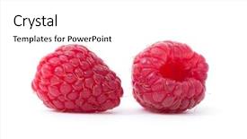  Presentation with fresh water splash green apple isolated white - PPT theme consisting of raspberry isolated raspberry on white background and a white colored foreground