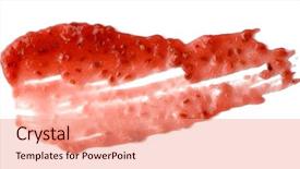  Presentation with jam - Audience pleasing theme consisting of raspberry jam spread isolated backdrop and a coral colored foreground