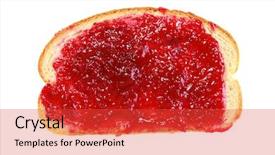  Presentation with snack - Beautiful PPT theme featuring raspberry jelly or jam backdrop and a red colored foreground