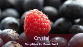  Presentation with blueberries - Slides having raspberry-on-a-blueberries-fresh background and a  colored foreground