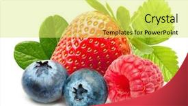  Presentation with blueberry - Slide deck with silhouette of youn man running background and a  colored foreground.