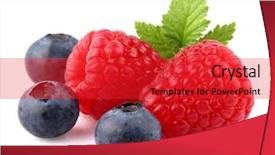  Presentation with blueberry - Amazing presentation theme having raspberry with blueberry backdrop and a red colored foreground