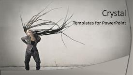  Presentation with rasta - Audience pleasing PPT theme consisting of rasta - long hair backdrop and a light gray colored foreground