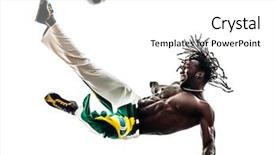  Presentation with rasta - Slides consisting of rasta - one brazilian black man soccer background and a white colored foreground